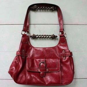 Red handbag